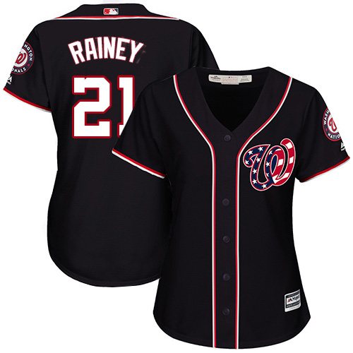 Nationals #21 Tanner Rainey Navy Blue Alternate Women's Stitched MLB Jersey